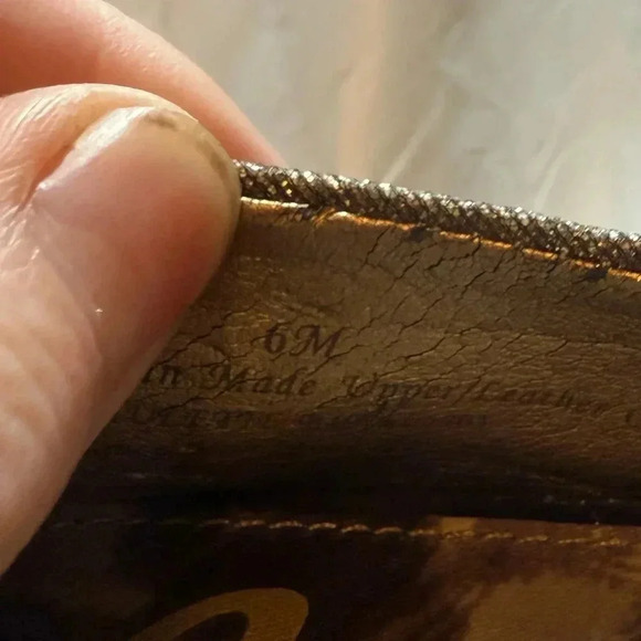 Sam Edelman Paulette Heel Gold Black Posh peep-toe silhouette pump Sparkle 6 - Picture 5 of 8